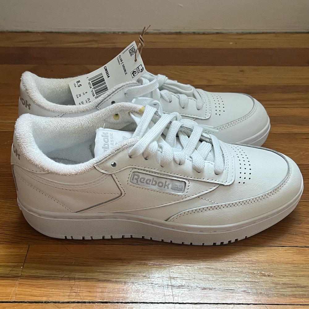 Reebok Club C Double, White/Cold Grey, 8.5W